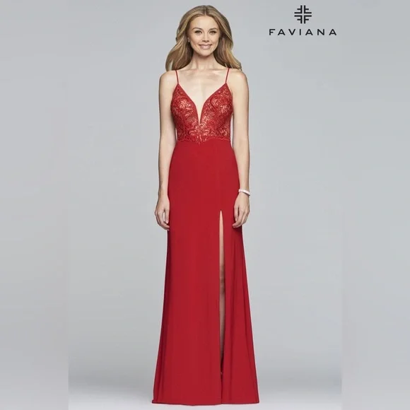 strapless open back dress Amarra 88995 main image 1